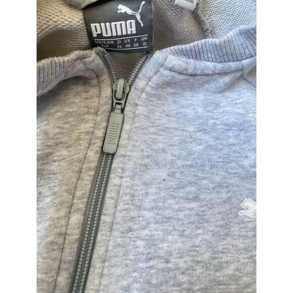Grey & White Puma Track Zip Jacket Size S - Picture 3 of 7